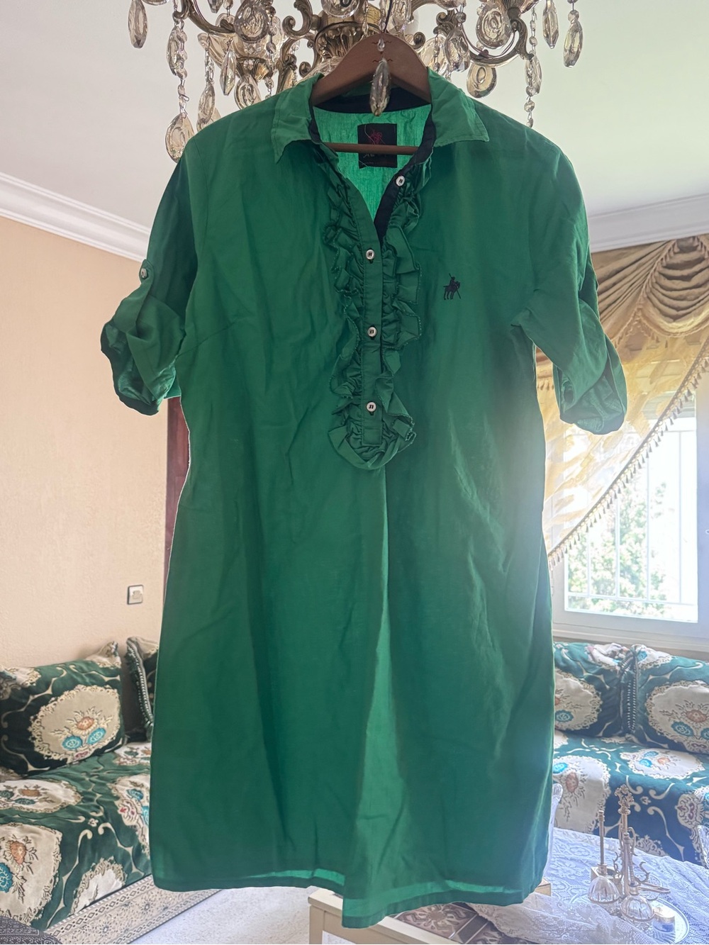Green Women's Dress À la Vaquera